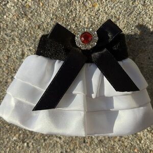 The Elf on the Shelf Claus Couture Satin Tiered Skirt ribbon bow